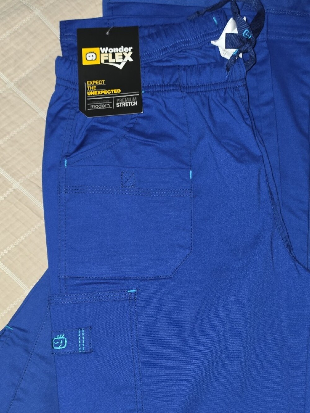 WonderWink Pro Navy Blue Women's Scrub Top & Pants Set - Picture 4 of 4